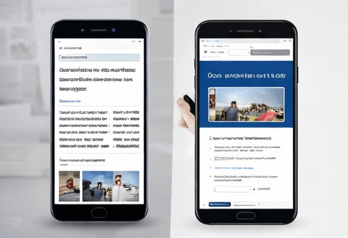 Website not optimised for mobile compared to mobile-friendly version
